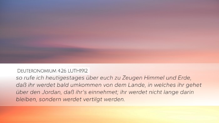 Deuteronomium 4:26 LUTH1912 Bible Verse Image