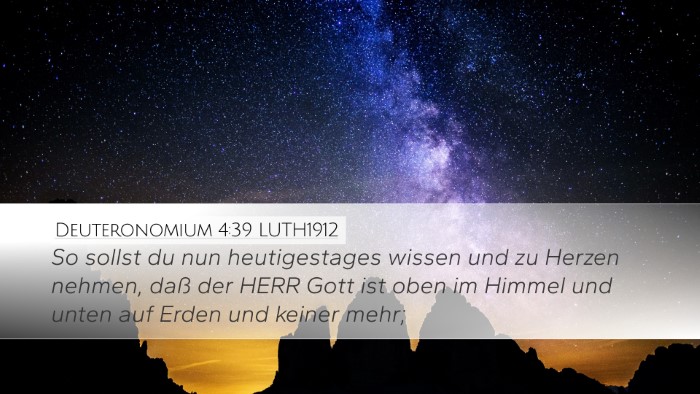 Deuteronomium 4:39 LUTH1912 Bible Verse Image
