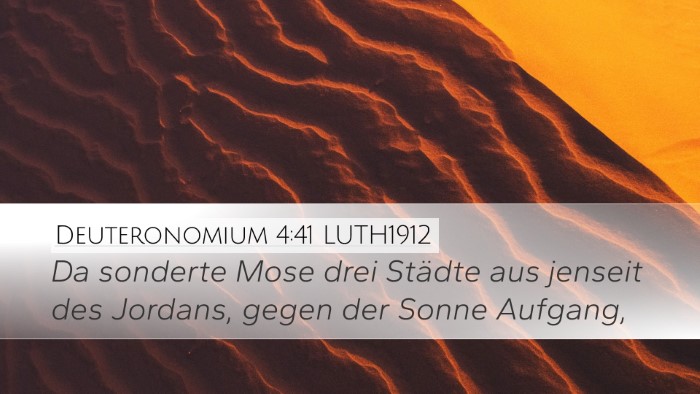 Deuteronomium 4:41 LUTH1912 Desktop Wallpaper - Da sonderte Mose drei Städte aus jenseit des - Desktop Bible Verse Wallpaper