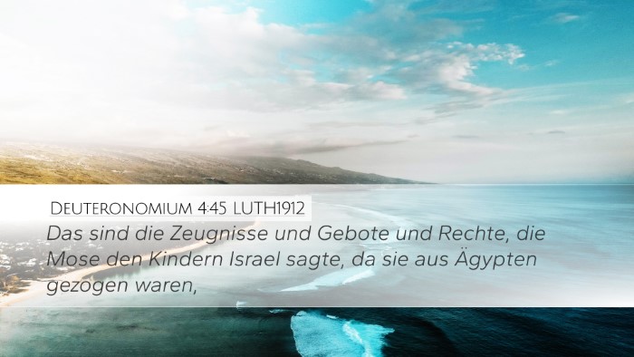 Deuteronomium 4:45 LUTH1912 Desktop Wallpaper - Das sind die Zeugnisse und Gebote und Rechte, die - Desktop Bible Verse Wallpaper