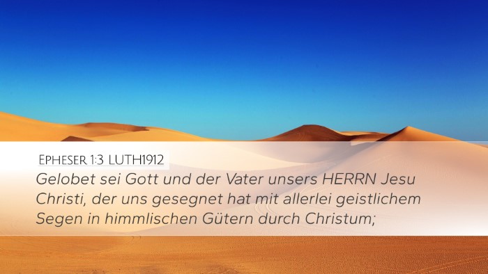 Epheser 1:3 LUTH1912 Bible Verse Image