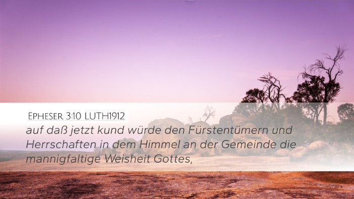 Epheser 3:10 LUTH1912 Bible Verse Image