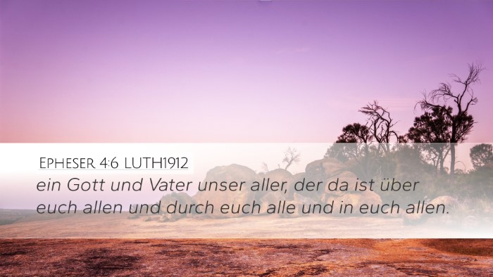 Epheser 4:6 LUTH1912 Bible Verse Image