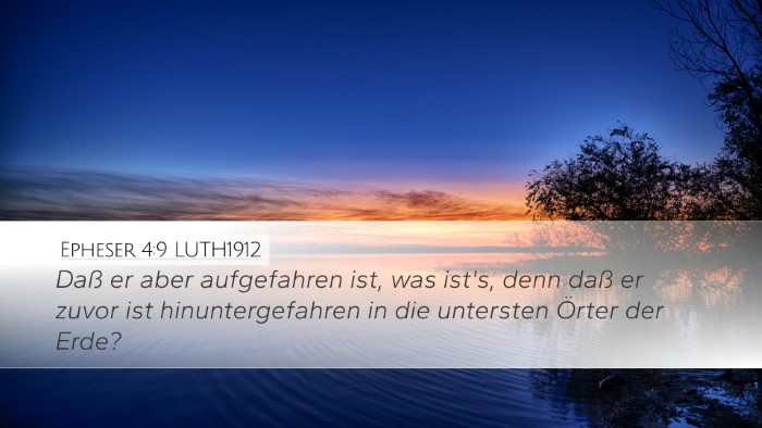 Epheser 4:9 LUTH1912 Bible Verse Image