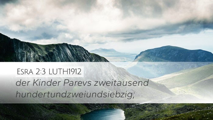 Esra 2:3 LUTH1912 Desktop Wallpaper - der Kinder Parevs zweitausend - Desktop Bible Verse Wallpaper