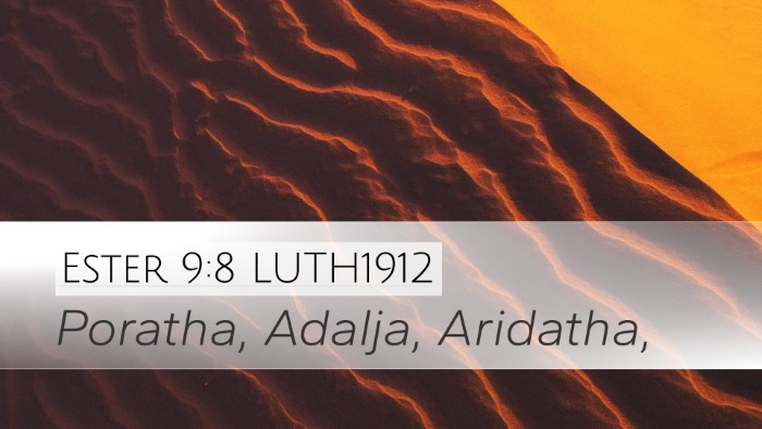 Ester 9:8 LUTH1912 Desktop Wallpaper - Poratha, Adalja, - Desktop Bible Verse Wallpaper