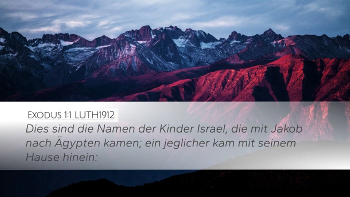 Exodus 1:1 LUTH1912 Desktop Wallpaper - Dies sind die Namen der Kinder Israel, die mit - Desktop Bible Verse Wallpaper