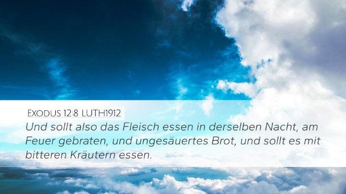 Exodus 12:8 LUTH1912 Bible Verse Image