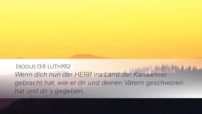 Exodus 13:11 LUTH1912 Desktop Wallpaper - Wenn dich nun der HERR ins Land der Kanaaniter - Desktop Bible Verse Wallpaper