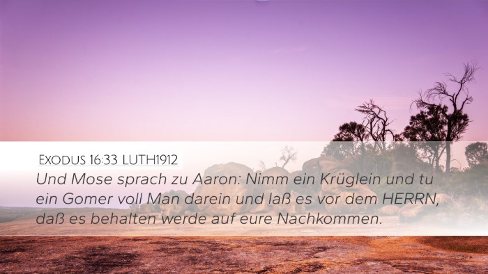 Exodus 16:33 LUTH1912 Bible Verse Image