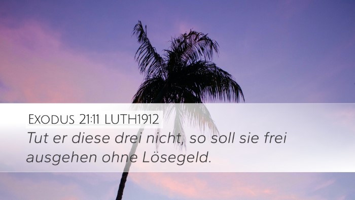 Exodus 21:11 LUTH1912 Desktop Wallpaper - Tut er diese drei nicht, so soll sie frei - Desktop Bible Verse Wallpaper