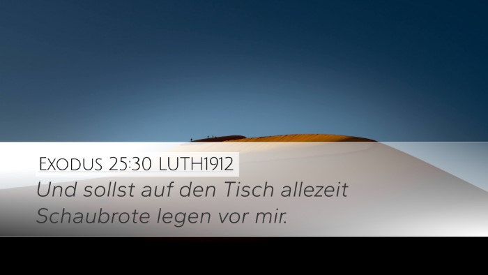 Exodus 25:30 LUTH1912 Bible Verse Image