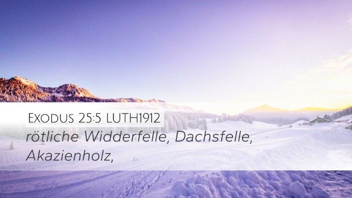 Exodus 25:5 LUTH1912 Bible Verse Image