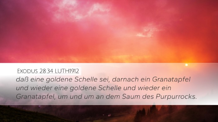 Exodus 28:34 LUTH1912 Desktop Wallpaper - daß eine goldene Schelle sei, darnach ein - Desktop Bible Verse Wallpaper