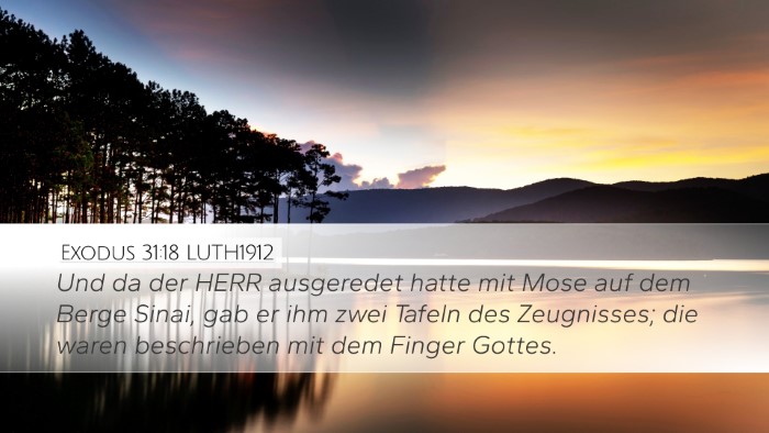 Exodus 31:18 LUTH1912 Bible Verse Image
