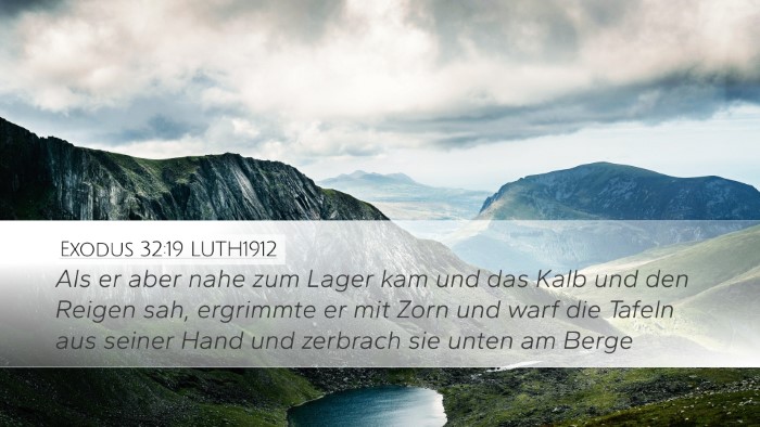 Exodus 32:19 LUTH1912 Bible Verse Image