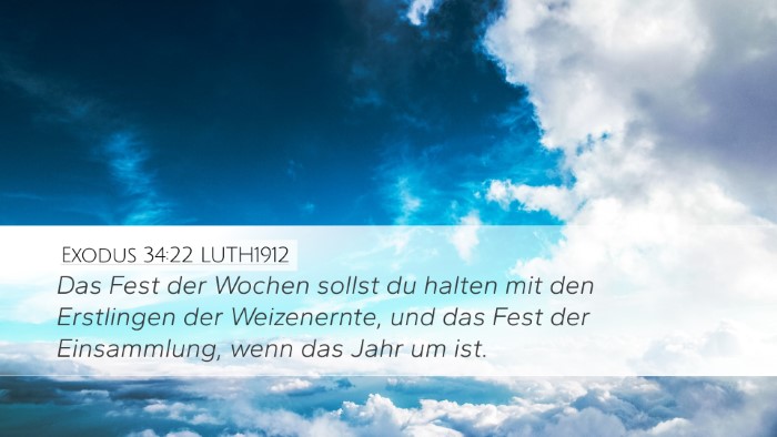 Exodus 34:22 LUTH1912 Bible Verse Image