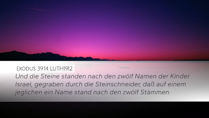 Exodus 39:14 LUTH1912 Desktop Wallpaper - Und die Steine standen nach den zwölf Namen der - Desktop Bible Verse Wallpaper