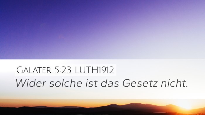 Galater 5:23 LUTH1912 Bible Verse Image