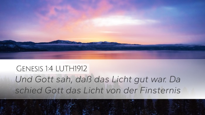 Genesis 1:4 LUTH1912 Bible Verse Image