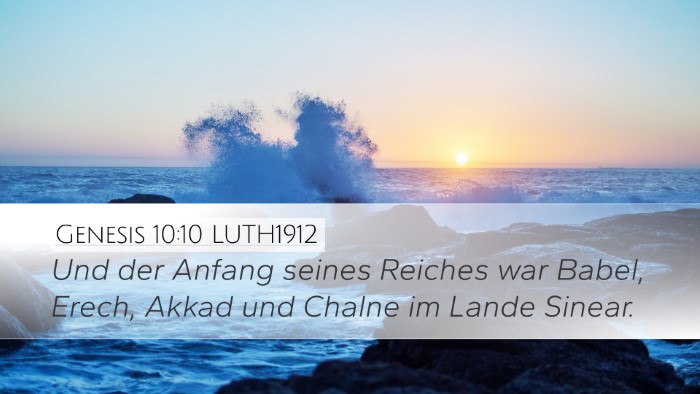 Genesis 10:10 LUTH1912 Bible Verse Image