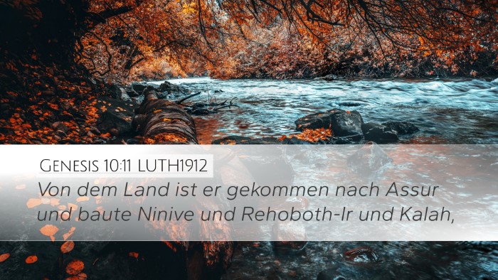 Genesis 10:11 LUTH1912 Bible Verse Image