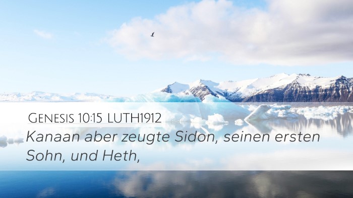 Genesis 10:15 LUTH1912 Bible Verse Image