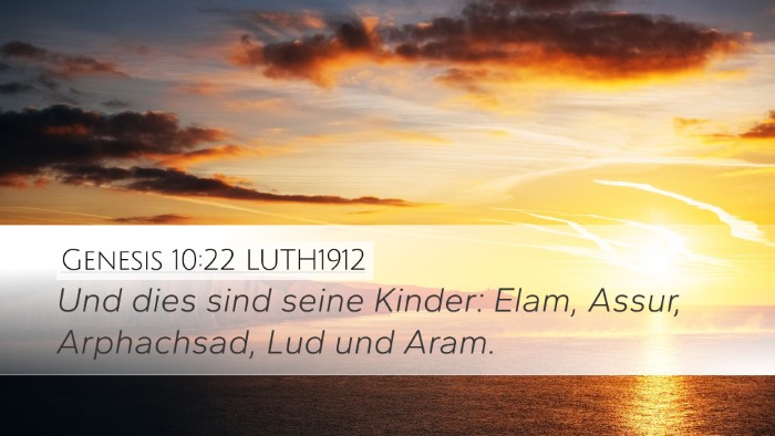Genesis 10:22 LUTH1912 Bible Verse Image