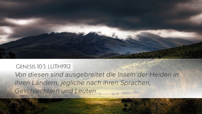Genesis 10:5 LUTH1912 Bible Verse Image
