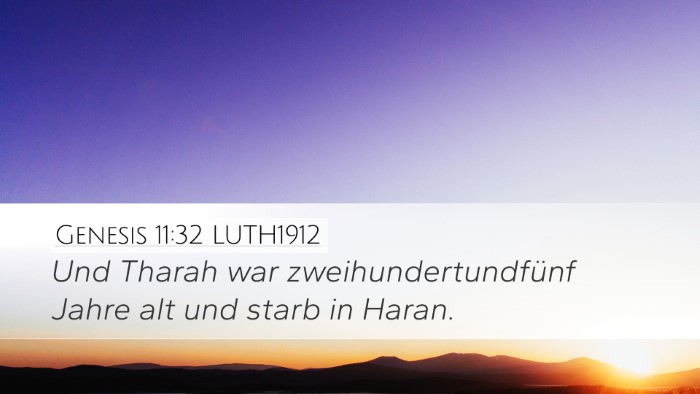 Genesis 11:32 LUTH1912 Desktop Wallpaper - Und Tharah war zweihundertundfünf Jahre alt und - Desktop Bible Verse Wallpaper