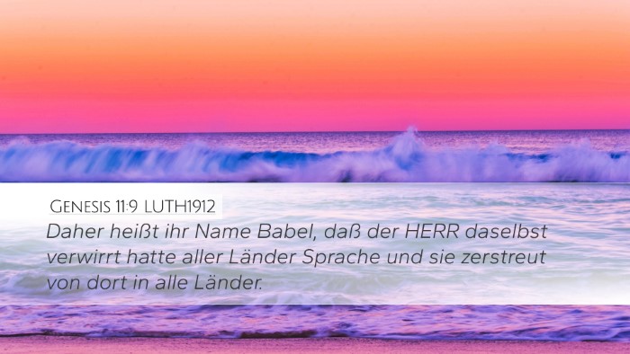 Genesis 11:9 LUTH1912 Bible Verse Image