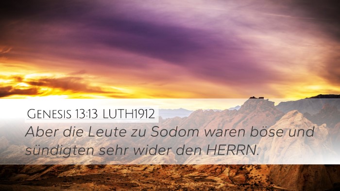 Genesis 13:13 LUTH1912 Bible Verse Image