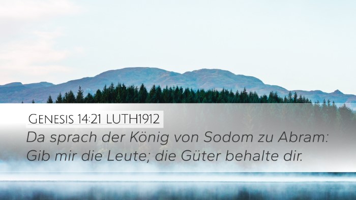 Genesis 14:21 LUTH1912 Bible Verse Image