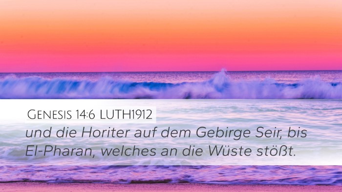 Genesis 14:6 LUTH1912 Bible Verse Image