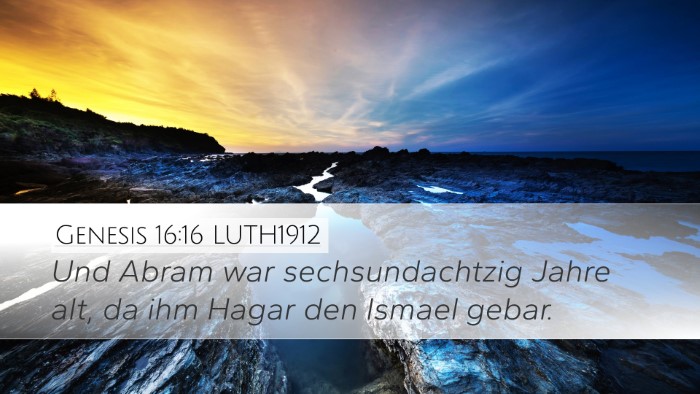 Genesis 16:16 LUTH1912 Desktop Wallpaper - Und Abram war sechsundachtzig Jahre alt, da ihm - Desktop Bible Verse Wallpaper