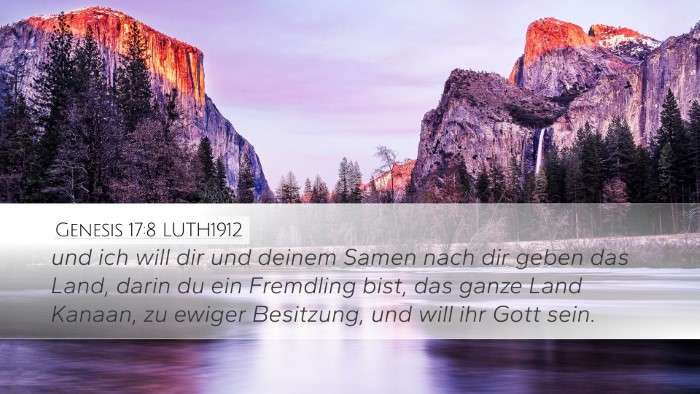 Genesis 17:8 LUTH1912 Bible Verse Image