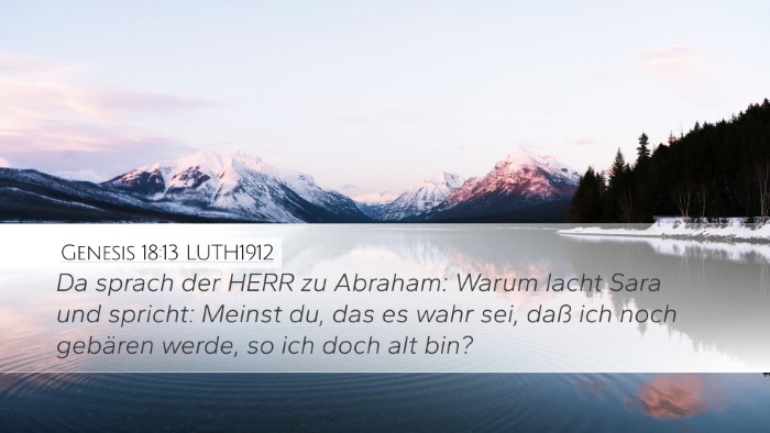 Genesis 18:13 LUTH1912 Bible Verse Image