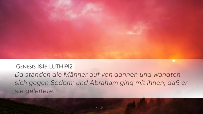 Genesis 18:16 LUTH1912 Bible Verse Image