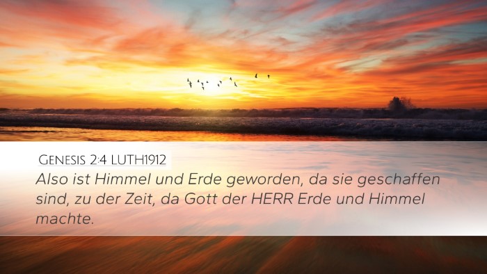 Genesis 2:4 LUTH1912 Bible Verse Image