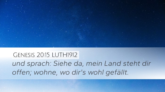Genesis 20:15 LUTH1912 Bible Verse Image