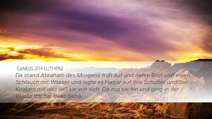 Genesis 21:14 LUTH1912 Bible Verse Image