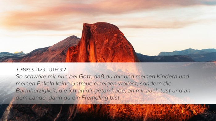 Genesis 21:23 LUTH1912 Bible Verse Image