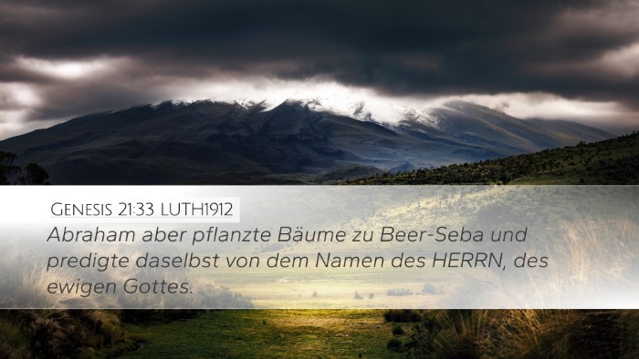Genesis 21:33 LUTH1912 Bible Verse Image