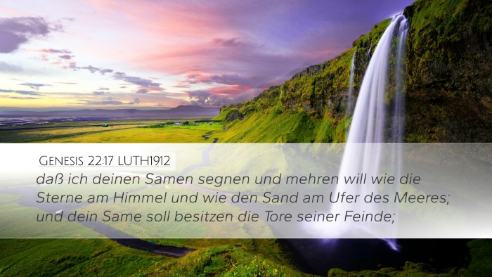 Genesis 22:17 LUTH1912 Bible Verse Image