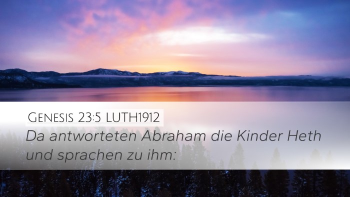 Genesis 23:5 LUTH1912 Bible Verse Image