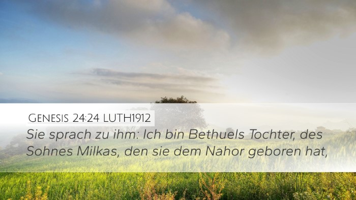 Genesis 24:24 LUTH1912 Bible Verse Image