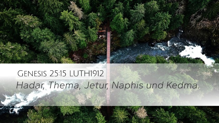 Genesis 25:15 LUTH1912 Bible Verse Image