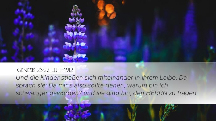 Genesis 25:22 LUTH1912 Bible Verse Image