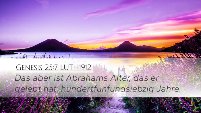 Genesis 25:7 LUTH1912 Bible Verse Image