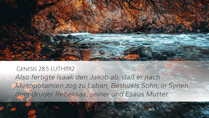 Genesis 28:5 LUTH1912 Bible Verse Image